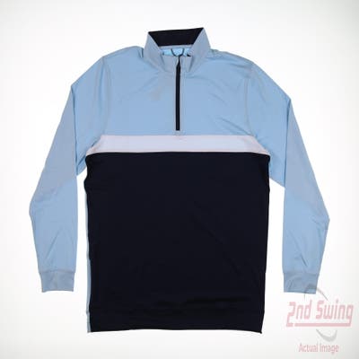 New Mens Puma 1/4 Zip Pullover Medium M Blue MSRP $80