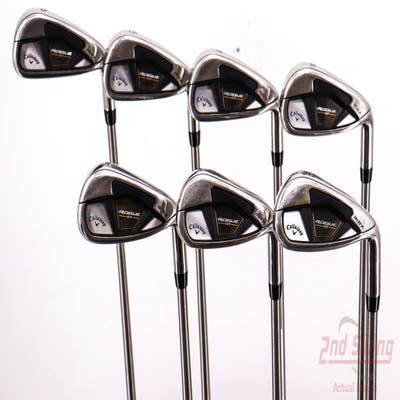 Callaway Rogue ST Max Iron Set 5-PW AW Aerotech SteelFiber fc90 Graphite Stiff Right Handed 38.25in