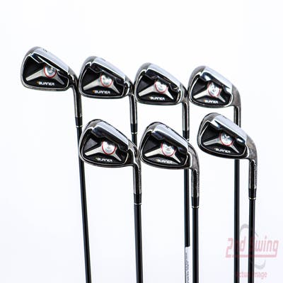 TaylorMade 2009 Burner Iron Set 5-PW AW TM Reax Superfast 65 Graphite Stiff Right Handed 38.5in