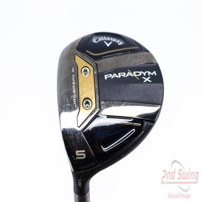 Callaway Paradym X Fairway Wood 5 Wood 5W 18° PX HZRDUS Silver Gen4 60 Graphite Stiff Left Handed 42.5in