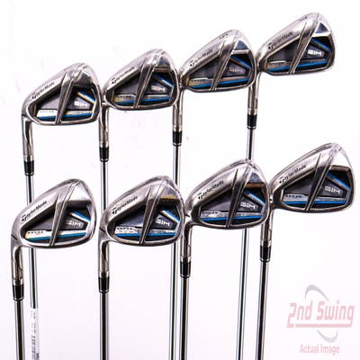 TaylorMade SIM MAX OS Iron Set 4-PW AW FST KBS MAX 85 Steel Regular Left Handed 39.5in