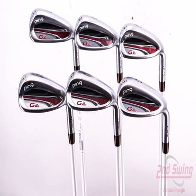 Ping G LE 2 Iron Set 7-PW AW SW ULT 240 Ultra Lite Graphite Ladies Right Handed Blue Dot 36.25in