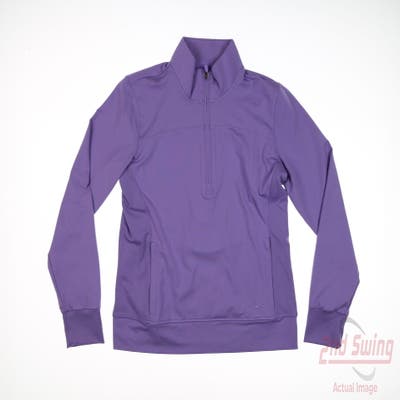 New Womens Puma 1/4 Zip Pullover Lavender Small S MSRP $70