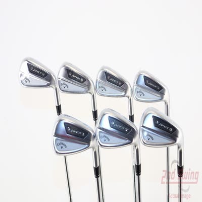 Mint Callaway Apex Ai300 Iron Set 5-PW AW Dynamic Gold Mid 90 Steel Stiff Right Handed