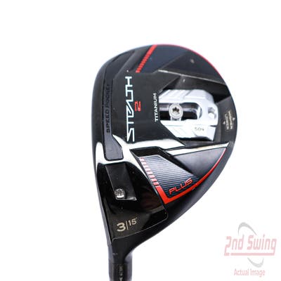 TaylorMade Stealth 2 Plus Fairway Wood 3 Wood 3W 15° Fujikura Ventus Red TR 6 Graphite Stiff Left Handed 43.25in