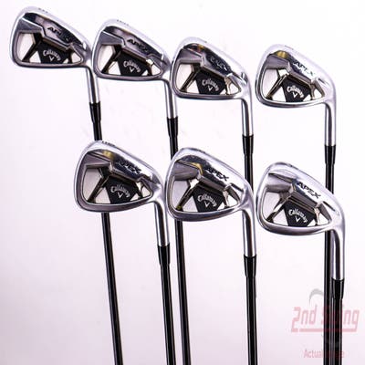 Callaway Apex 21 Iron Set 5-PW AW Mitsubishi MMT 95 Graphite Stiff Right Handed 38.5in