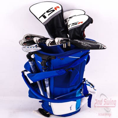 Complete Set of Men's TaylorMade Mizuno Callaway Cobra Golf Clubs + Mizuno Stand Bag - Right Hand Regular Flex Steel Shafts