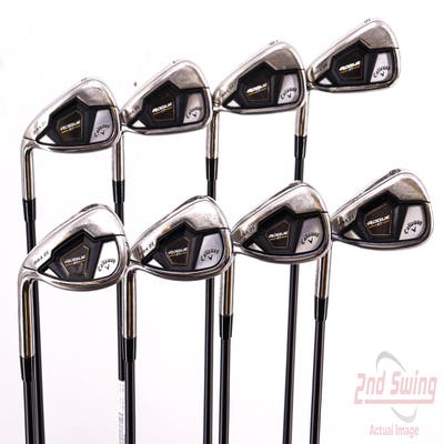 Callaway Rogue ST Max OS Lite Iron Set 5-PW AW GW FST KBS MAX Graphite 55 Graphite Senior Left Handed 38.5in