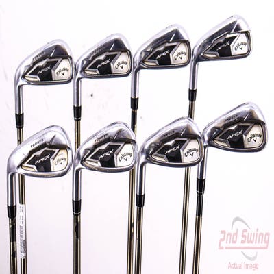 Callaway Apex 19 Iron Set 4-PW AW UST Mamiya Recoil 780 ES Graphite Stiff Left Handed 39.25in