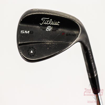 Titleist Vokey SM6 Jet Black Wedge Gap GW 52° 12 Deg Bounce F Grind SM6 BV Steel Wedge Flex Right Handed 35.5in