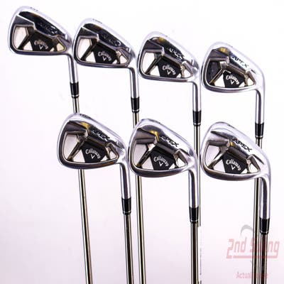 Callaway Apex 21 Iron Set 5-PW AW UST Mamiya Recoil ZT9 F4 Graphite Stiff Right Handed 38.0in