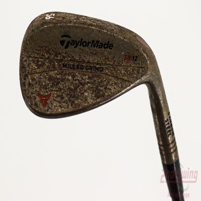 TaylorMade Milled Grind Raw Wedge Sand SW 56° 12 Deg Bounce SB UST Recoil Prototype 125 F5 Graphite X-Stiff Right Handed 35.5in