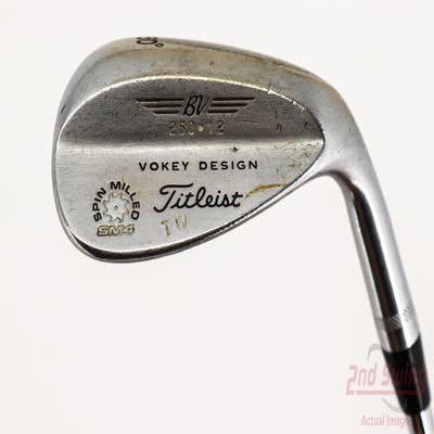 Titleist Vokey Spin Milled SM4 Chrome Wedge Lob LW 60° 12 Deg Bounce Stock Steel Shaft Steel Wedge Flex Right Handed 35.0in