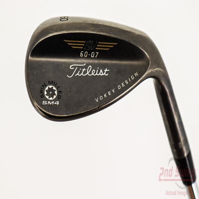 Titleist Vokey Spin Milled SM4 Black Wedge Lob LW 60° 7 Deg Bounce Rifle Prescion Steel Stiff Right Handed 35.0in