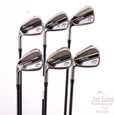 Callaway Paradym Ai Smoke Iron Set 6-PW AW Project X Cypher 2.0 60 Graphite Regular Left Handed -1 Degrees Flat 37.25in