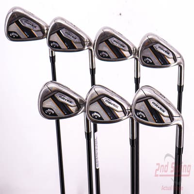 Callaway Mavrik Max Womens Iron Set 6-PW AW SW UST Mamiya Helium Black 5 Graphite Ladies Right Handed 37.25in