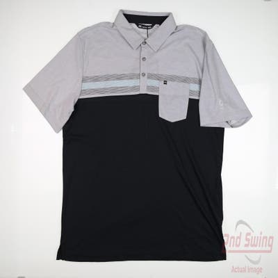 New W/ Logo Mens Travis Mathew Polo XX-Large XXL Gray MSRP $95