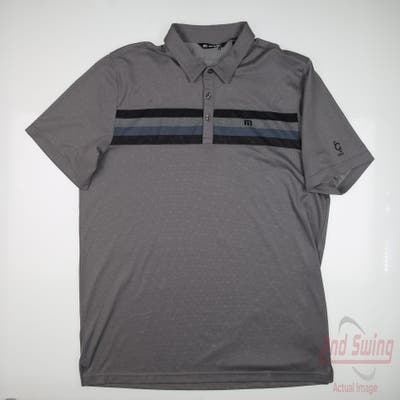 New W/ Logo Mens Travis Mathew Polo XX-Large XXL Gray MSRP $95