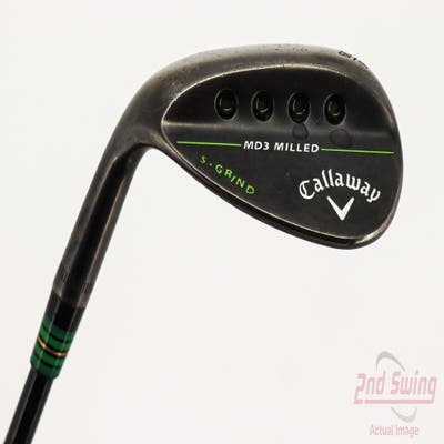 Callaway MD3 Milled Black S-Grind Wedge Lob LW 60° 9 Deg Bounce S Grind True Temper Dynamic Gold S400 Steel Stiff Left Handed 35.5in