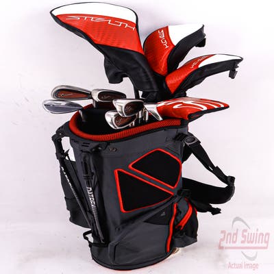 Complete Set of Men's Cobra Adams Nike Titleist Odyssey Golf Clubs + Datrek Stand Bag - Right Hand Regular Flex Steel Shafts