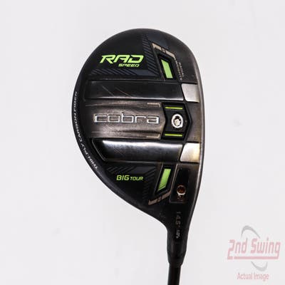 Cobra RAD Speed Big Tour Fairway Wood 3 Wood 3W 14.5° Project X HZRDUS Black 4G 70 Graphite Stiff Right Handed 42.25in