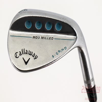 Callaway MD3 Milled Chrome S-Grind Wedge Gap GW 50° 10 Deg Bounce S Grind UST Mamiya Recoil 110 F4 Graphite Stiff Right Handed 35.75in