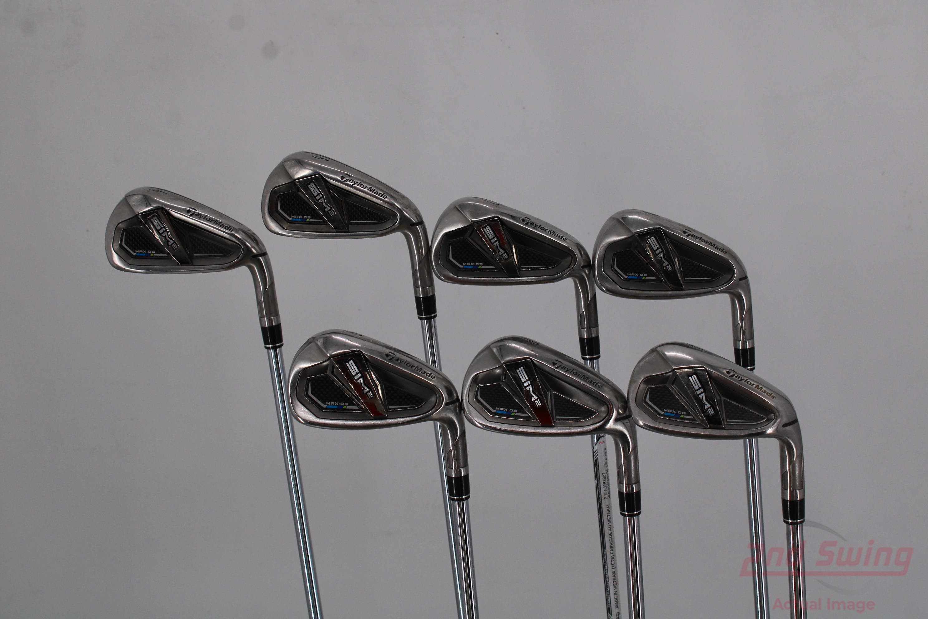 TaylorMade SIM2 MAX OS Iron Set 5-PW GW FST KBS MAX 85 MT Steel Regular ...