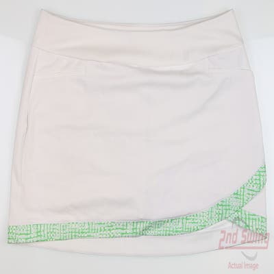 New Womens Adidas Ultimate Print Skort Medium M White MSRP $75