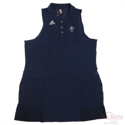 New W/ Logo Womens Adidas Golf Dress X-Large XL Navy Blue MSRP $110