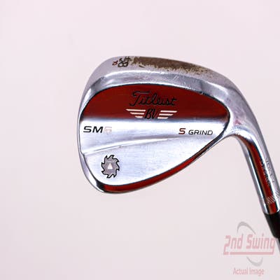 Titleist Vokey SM6 Tour Chrome Wedge Lob LW 58° 10 Deg Bounce S Grind SM6 BV Steel Wedge Flex Right Handed 35.75in