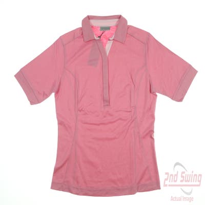 New Womens Galvin Green Polo Small S Pink MSRP $80