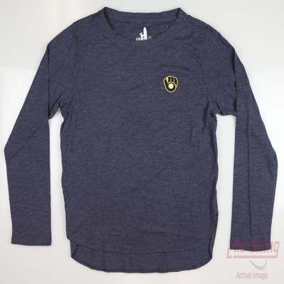 New W/ Logo Womens Johnnie-O Long Sleeve Medium M Navy Blue MSRP $79