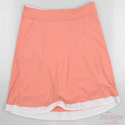 New Womens Peter Millar Skort Large L Orange MSRP $99