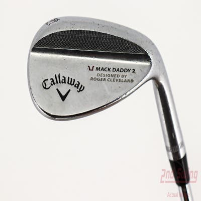 Callaway Mack Daddy 2 Chrome Wedge Sand SW 56° 14 Deg Bounce S Grind Stock Steel Shaft Steel Stiff Right Handed 35.5in