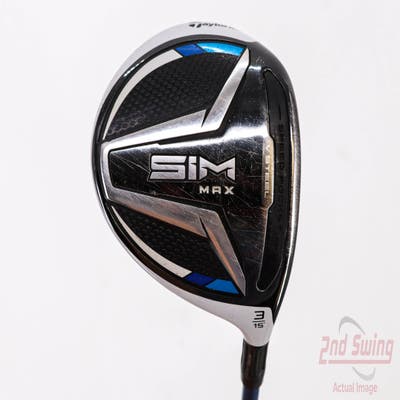 TaylorMade SIM MAX Fairway Wood 3 Wood 3W 15° PX EvenFlow Riptide CB 40 Graphite Senior Right Handed 42.0in