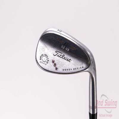 Titleist Vokey Spin Milled SM4 Chrome Wedge Gap GW 52° 8 Deg Bounce Titleist Vokey BV Steel Wedge Flex Right Handed 35.75in