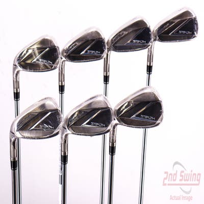 Mint TaylorMade Stealth Iron Set 5-PW AW FST KBS MAX 85 MT Steel Stiff Left Handed 38.5in