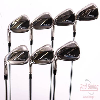 TaylorMade Stealth Iron Set 5-PW AW FST KBS MAX 85 MT Steel Regular Left Handed 38.5in