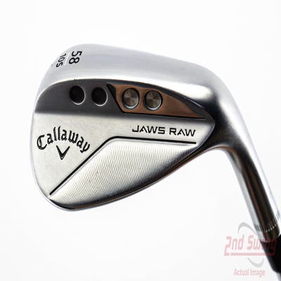 Callaway Jaws Raw Chrome Wedge Lob LW 58° 10 Deg Bounce S Grind Dynamic Gold Spinner TI Steel Wedge Flex Right Handed 35.0in