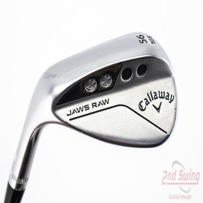 Callaway Jaws Raw Chrome Wedge Sand SW 56° 10 Deg Bounce S Grind Dynamic Gold Spinner TI Steel Wedge Flex Left Handed 35.5in