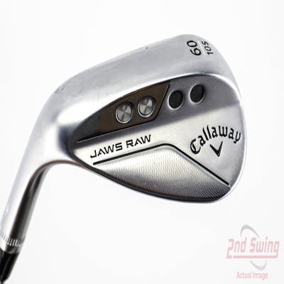 Callaway Jaws Raw Chrome Wedge Lob LW 60° 10 Deg Bounce S Grind Dynamic Gold Spinner TI Steel Wedge Flex Left Handed 35.0in