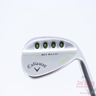 Callaway MD3 Milled Chrome S-Grind Wedge Gap GW 52° 10 Deg Bounce S Grind Stock Steel Shaft Steel Wedge Flex Right Handed 35.25in