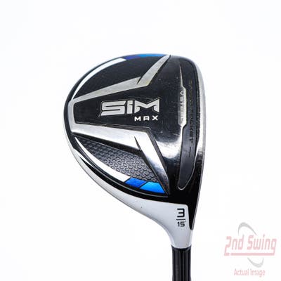 TaylorMade SIM MAX Fairway Wood 3 Wood 3W 15° UST Mamiya Helium 5 Graphite Senior Right Handed 43.25in