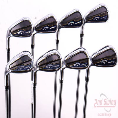 Callaway Paradym X Iron Set 5-PW AW GW PX HZRDUS Silver Gen4 65 Graphite Regular Left Handed 38.25in