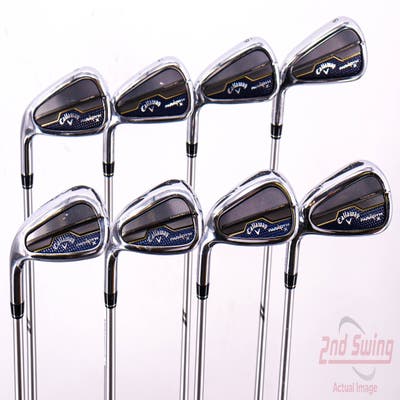 Callaway Paradym X Iron Set 5-PW GW GW2 Aldila Ascent Blue 50 Graphite Senior Left Handed 38.5in