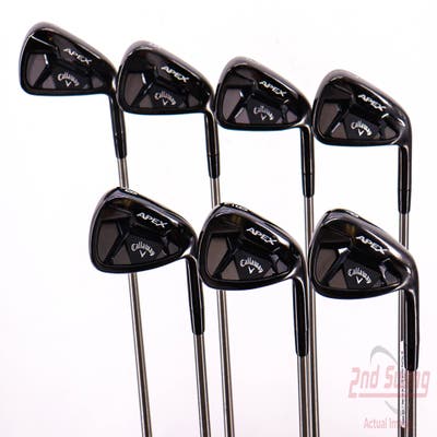 Callaway Apex 21 Black Iron Set 4-PW Aerotech SteelFiber i95 Graphite Stiff Right Handed 37.75in