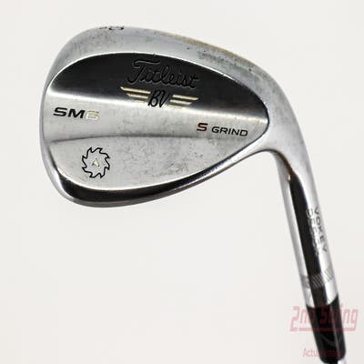 Titleist Vokey SM6 Tour Chrome Wedge Lob LW 60° 10 Deg Bounce S Grind SM6 BV Steel Wedge Flex Right Handed 35.25in