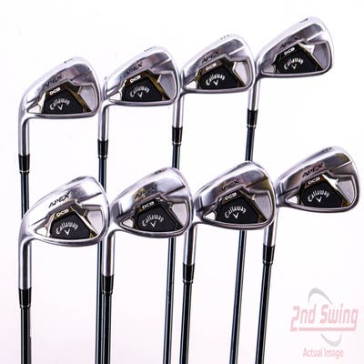 Callaway Apex DCB 21 Iron Set 4-PW AW UST Mamiya Recoil 65 Dart Graphite Regular Left Handed 38.25in