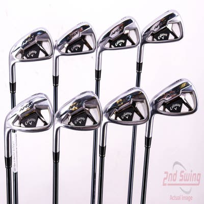 Callaway Apex 21 Iron Set 4-PW AW UST Mamiya Recoil 75 Dart Graphite Regular Left Handed 38.0in