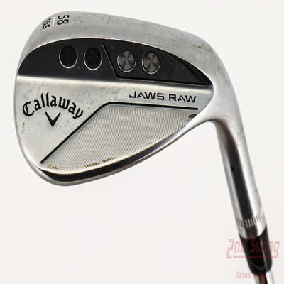 Callaway Jaws Raw Chrome Wedge Lob LW 58° 10 Deg Bounce S Grind Dynamic Gold Spinner TI 115 Steel Wedge Flex Right Handed 35.0in